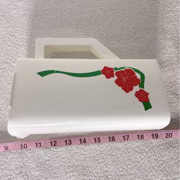 Vintage Totoon White Green Red Plastic Pitcher - Picture 5 of 14